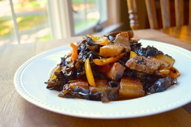 pork belly wood ear