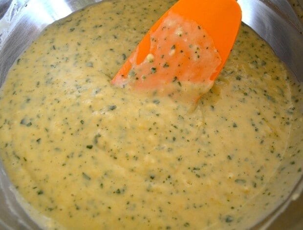 Lemon Basil Yogurt Cake batter