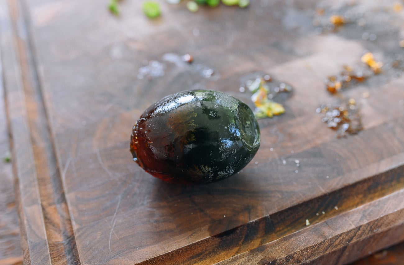 century egg peeled