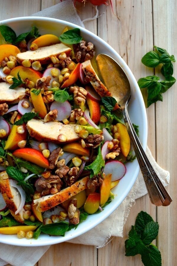 Nectarine Salad with Seared Chicken & Carrot Ginger Dressing by geagle.miooashdv.tk