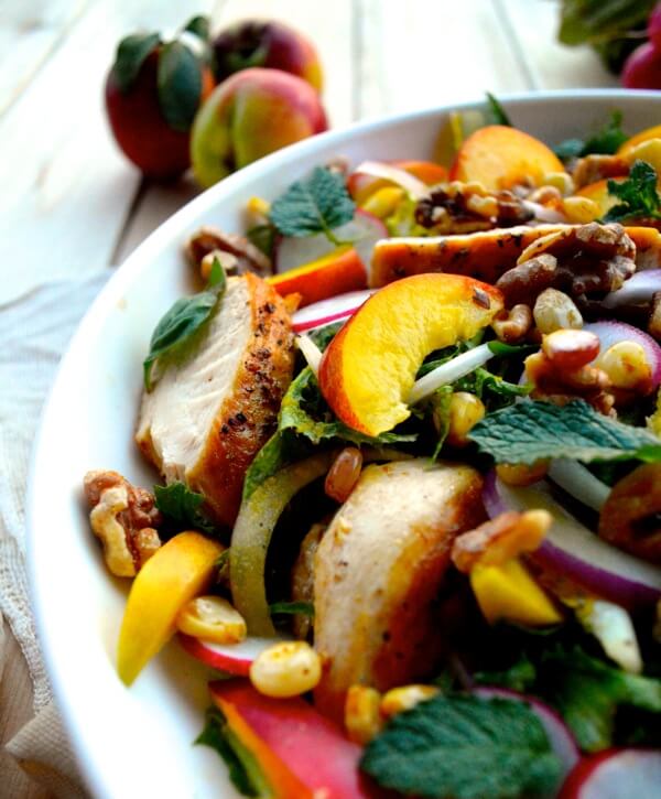 Nectarine Salad with Seared Chicken & Carrot Ginger Dressing by geagle.miooashdv.tk