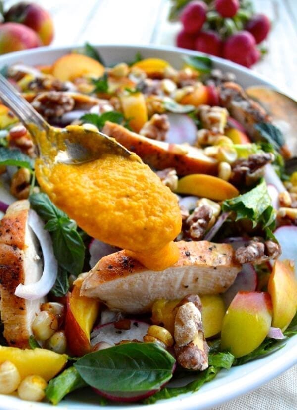 Nectarine Salad with Seared Chicken & Carrot Ginger Dressing by geagle.miooashdv.tk