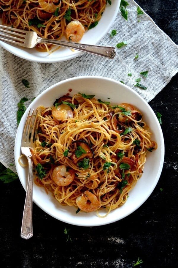 Soy Sauce Butter Pasta with Shrimp and Shiitakes by geagle.miooashdv.tk