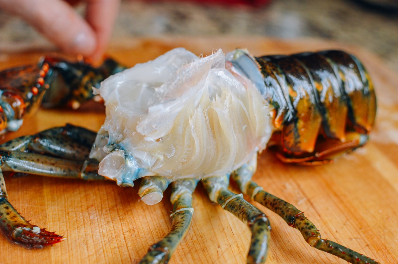 lobster with head removed