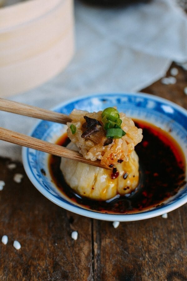 Sticky Rice Mushroom Shumai w/ Homemade Wrappers (Vegan)