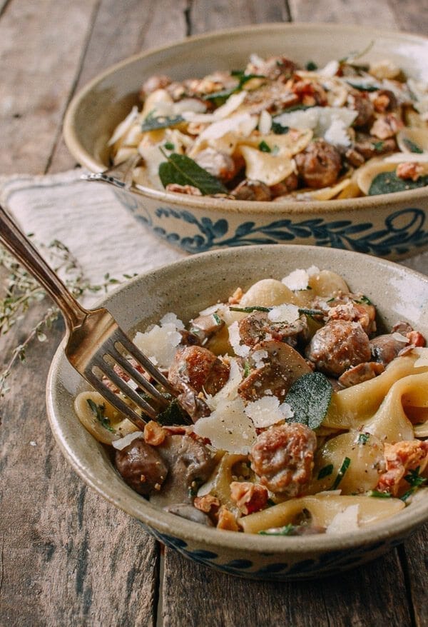 Winter Pasta with Mushrooms, Sausage Meatballs, Walnuts & Crispy Sage, by geagle.miooashdv.tk