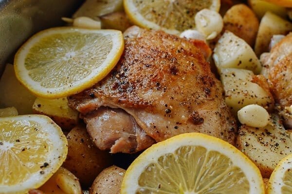 Roasted Lemon Chicken Thighs with Potatoes, by geagle.miooashdv.tk