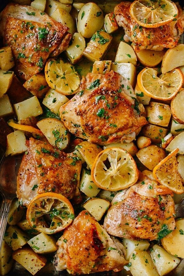 Roasted Lemon Chicken Thighs with Potatoes, by geagle.miooashdv.tk