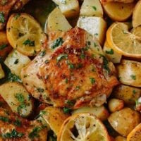 Roasted Lemon Chicken Thighs with Potatoes, by geagle.miooashdv.tk