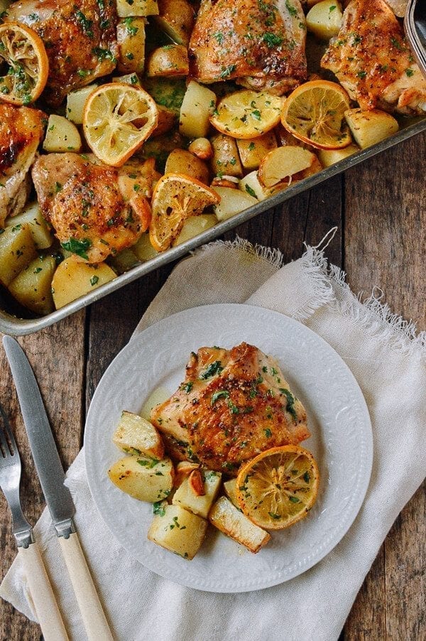 Roasted Lemon Chicken Thighs with Potatoes, by geagle.miooashdv.tk