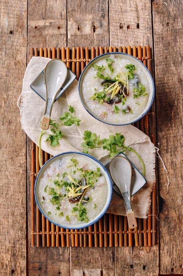 Cantonese congee with pork, thousand year old egg, ginger, and cilantro, by geagle.miooashdv.tk