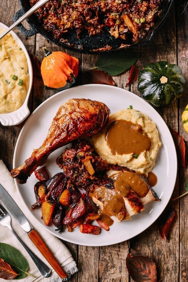 Five Spice Roast Turkey with Giblet Onion Gravy