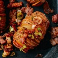Crispy Hasselback Potatoes with Spicy Bacon Scallion Relish, by geagle.miooashdv.tk