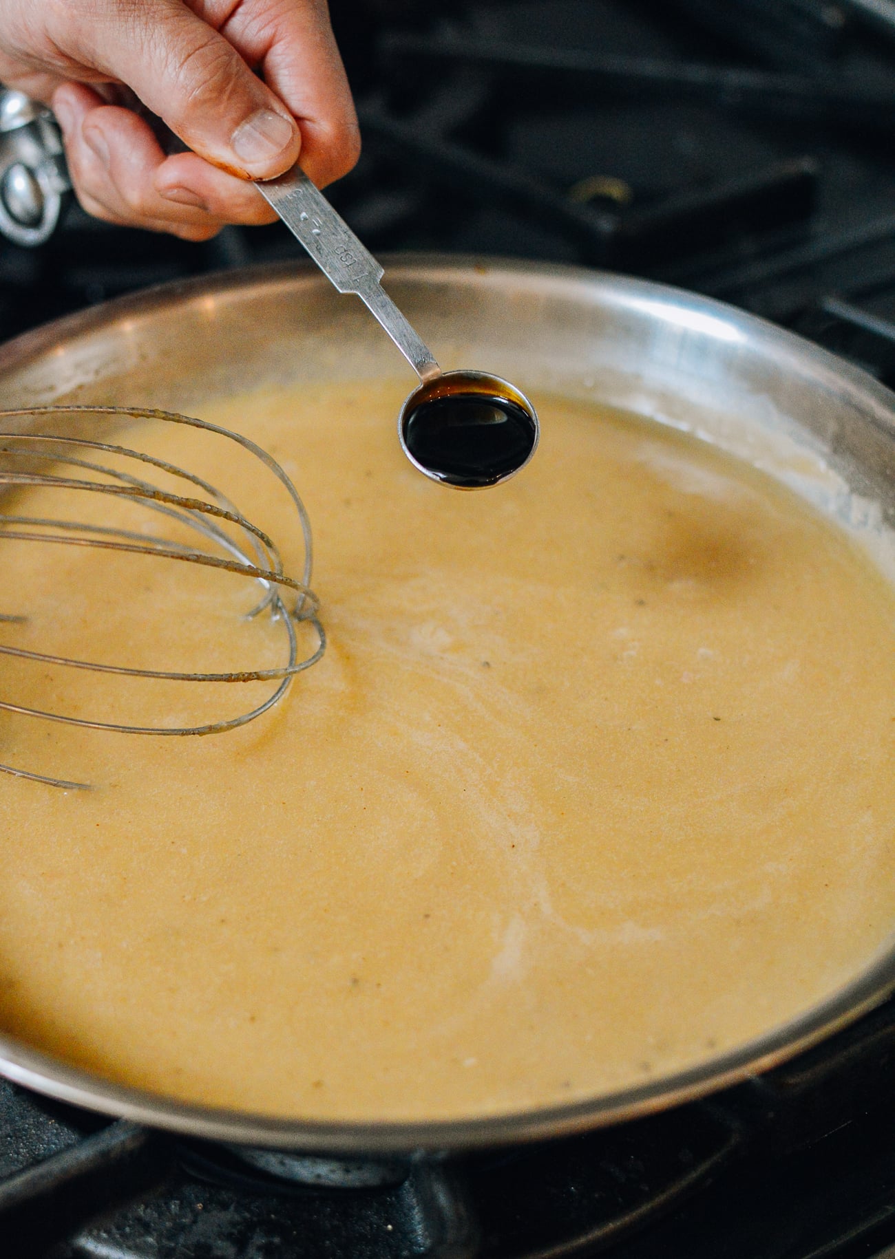 adding dark soy sauce to turkey gravy