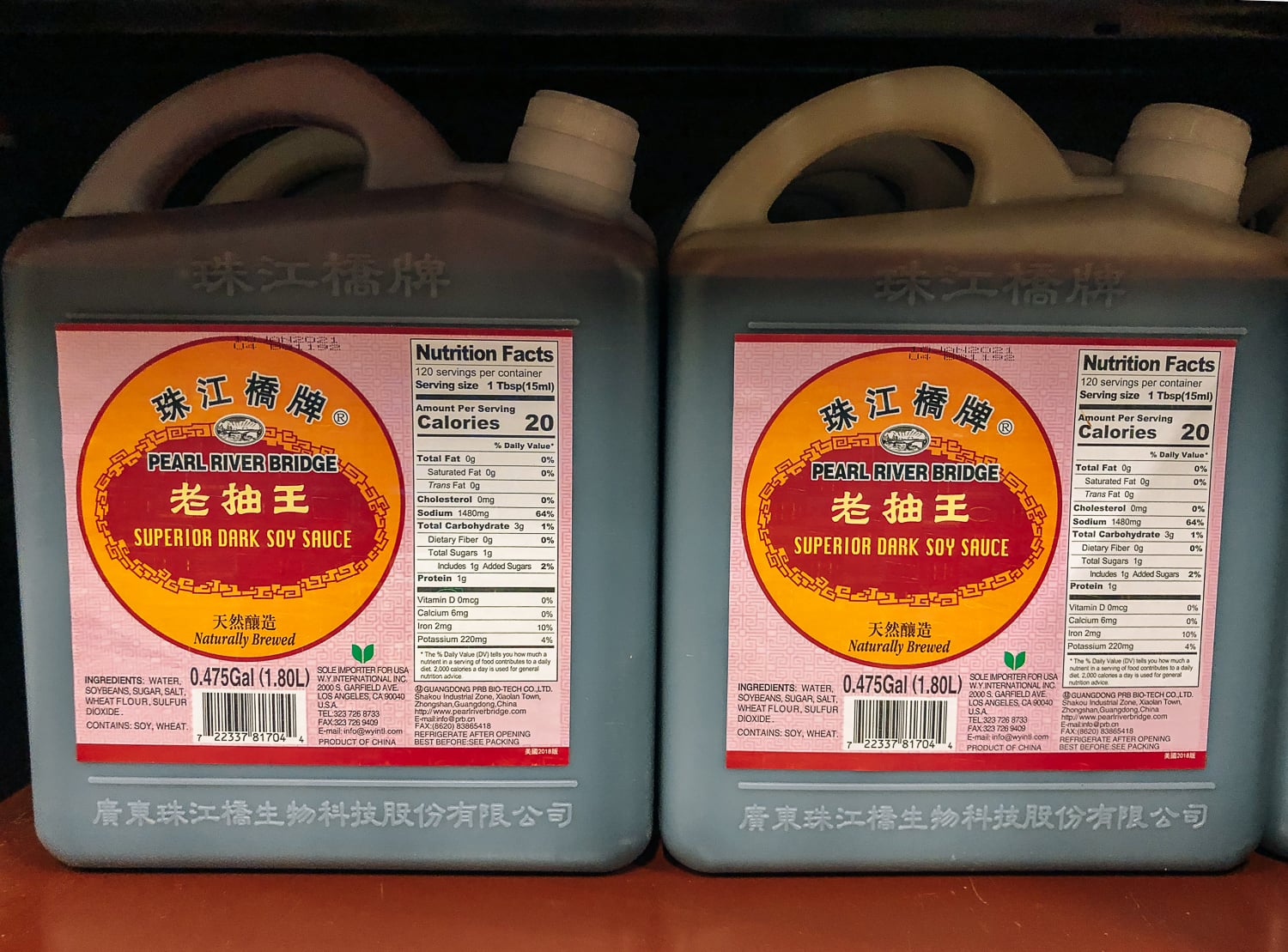 Bulk jugs of Pearl River Bridge dark soy sauce, geagle.miooashdv.tk