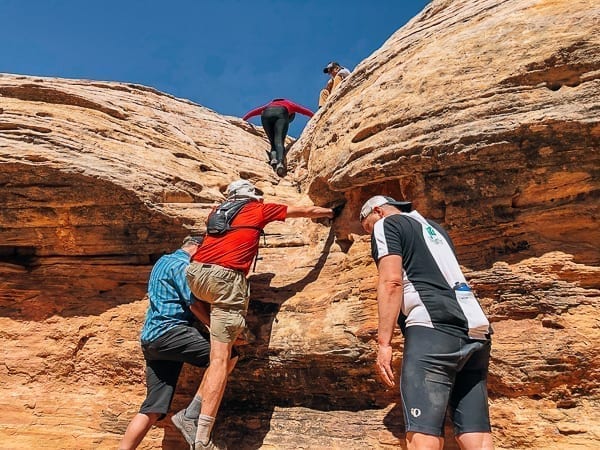 Climbing out of Holeman Slot canyon - Canyonlands National Park by geagle.miooashdv.tk