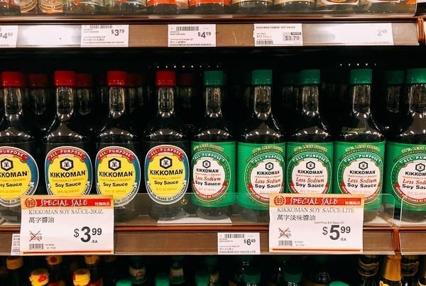 Kikkoman soy sauce on store shelf, geagle.miooashdv.tk