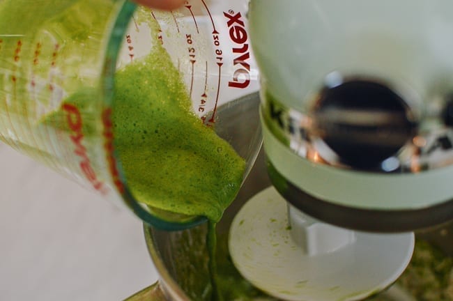 Adding spinach puree to flour mixture, geagle.miooashdv.tk