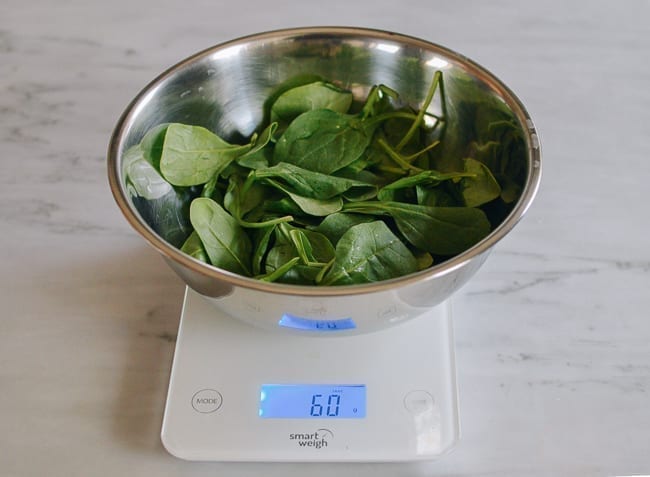 weighing out baby spinach, geagle.miooashdv.tk