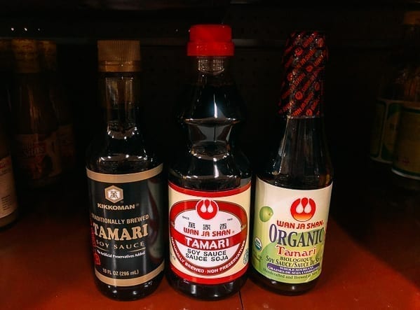 Different brands of tamari on store shelf, geagle.miooashdv.tk