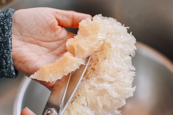 Cutting tough end off of reconstituted snow fungus, geagle.miooashdv.tk