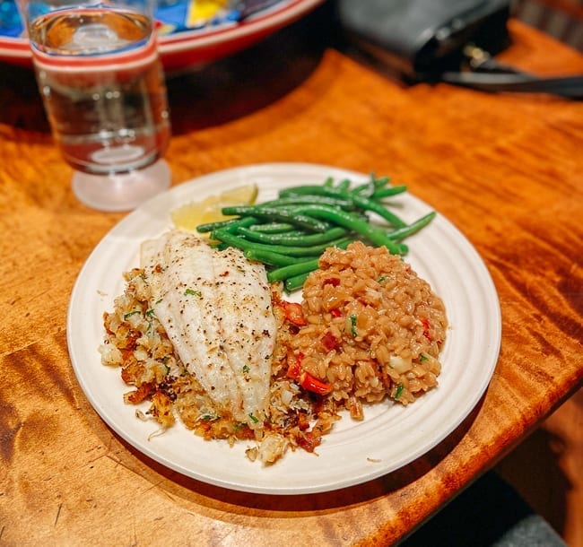 Crab stuffed flounder with lobster risotto and green beans, geagle.miooashdv.tk