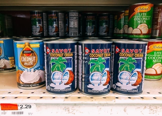 Cans of coconut cream on store shelves, geagle.miooashdv.tk