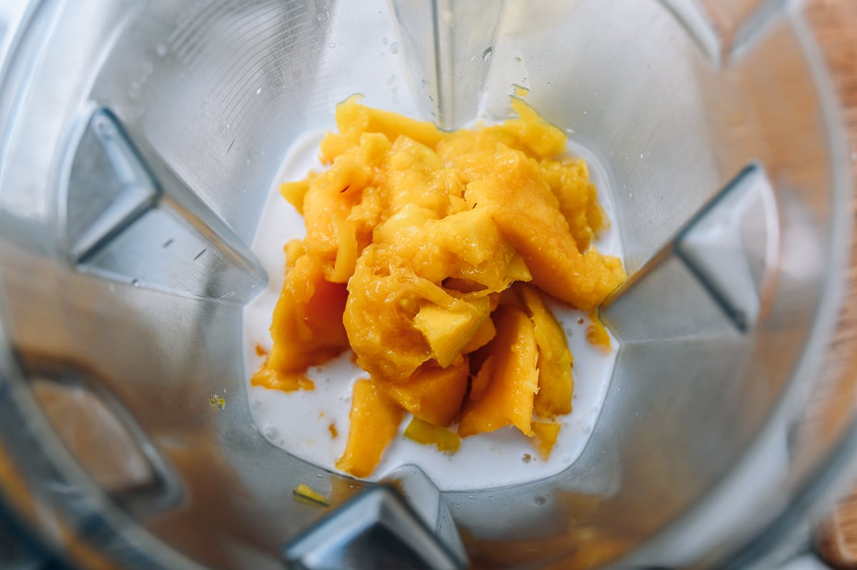 Blender with mango, condensed milk, coconut milk, geagle.miooashdv.tk