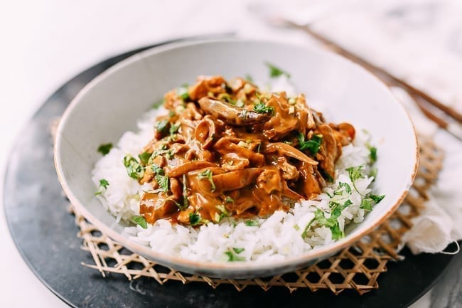 Vegan Filipino Adobo with Seitan over white rice, geagle.miooashdv.tk