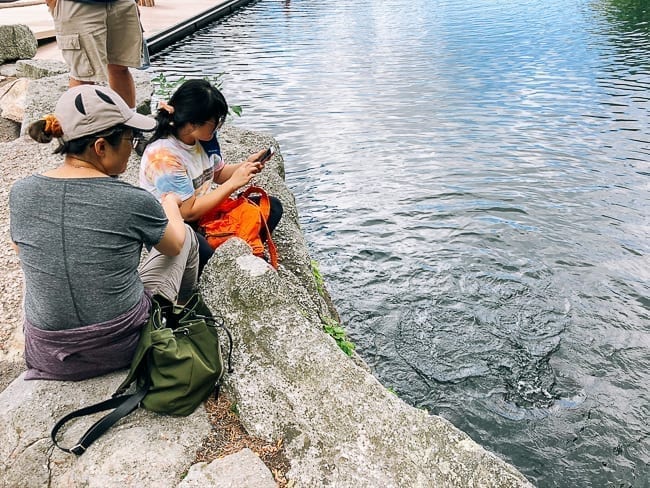 Kaitlin and Judy feeding the fish at Lake Mohonk, geagle.miooashdv.tk