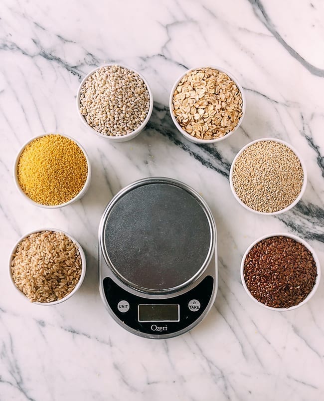 1 cup each of six different grains around digital scale, geagle.miooashdv.tk
