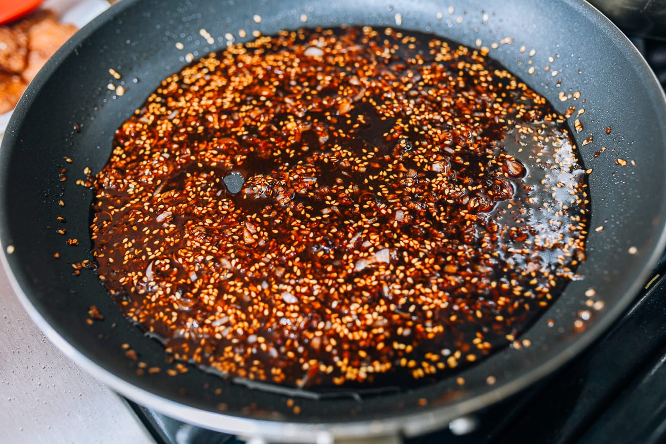 Simmering sauce