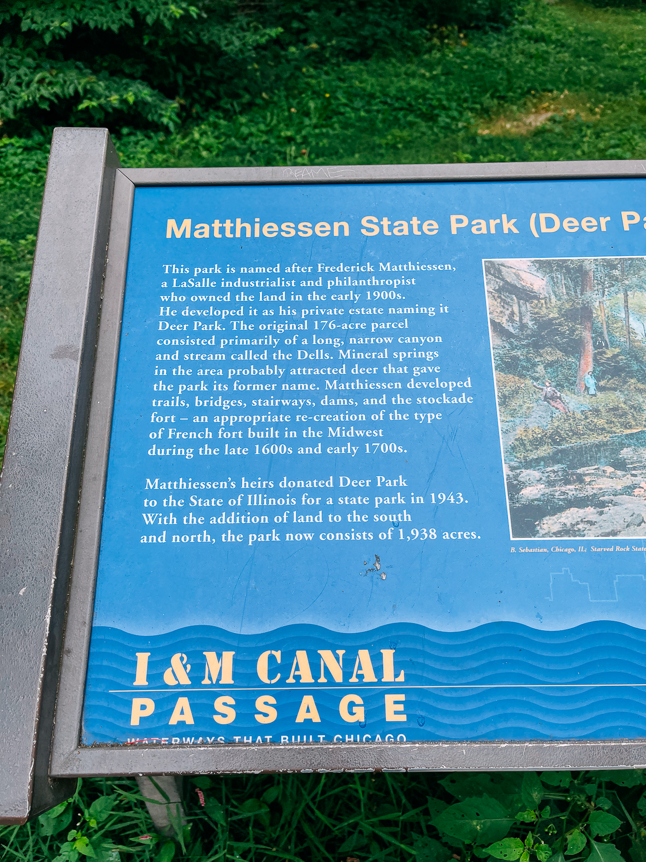 Matthiessen State Park Sign