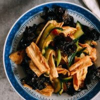 Stir-fried Cucumbers with Wood Ears and Bean Threads