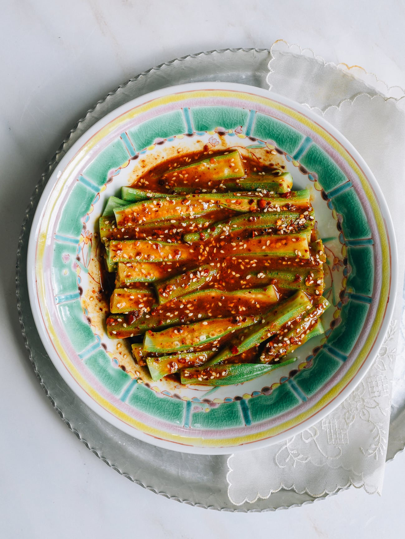 Sichuan Spicy Okra Salad