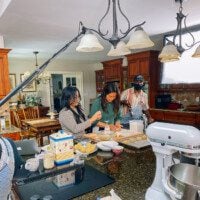 Filming Kaitlin and Judy making mooncakes