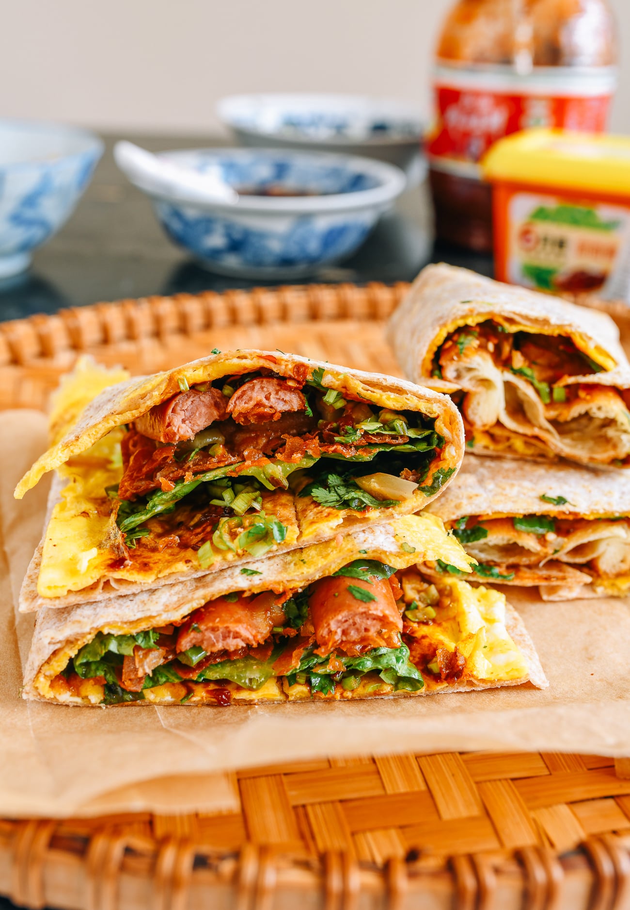 Tortilla Jian Bing with Different Fillings