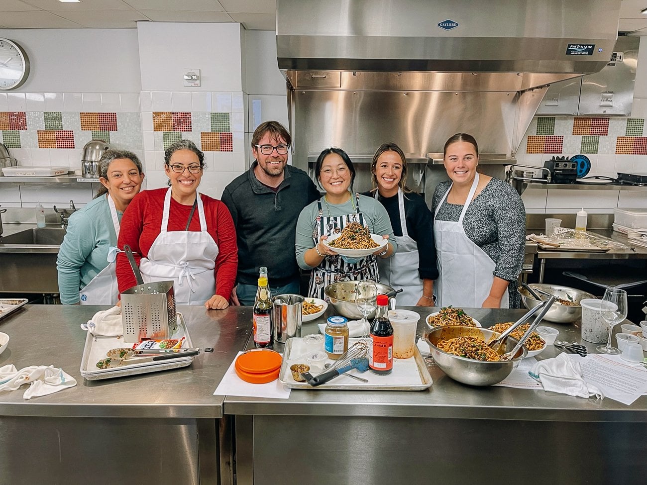 Kaitlin and her cooking group