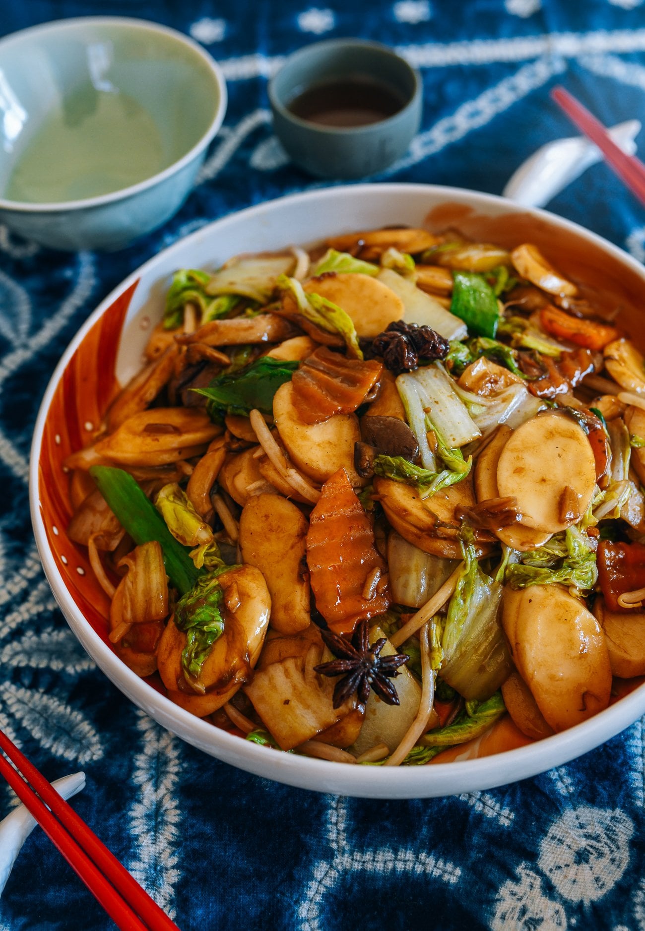 Rice Cakes with Mixed Vegetables 