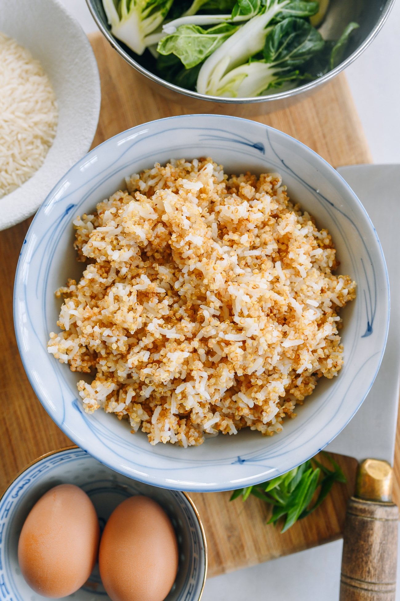 Cooked quinoa rice blend