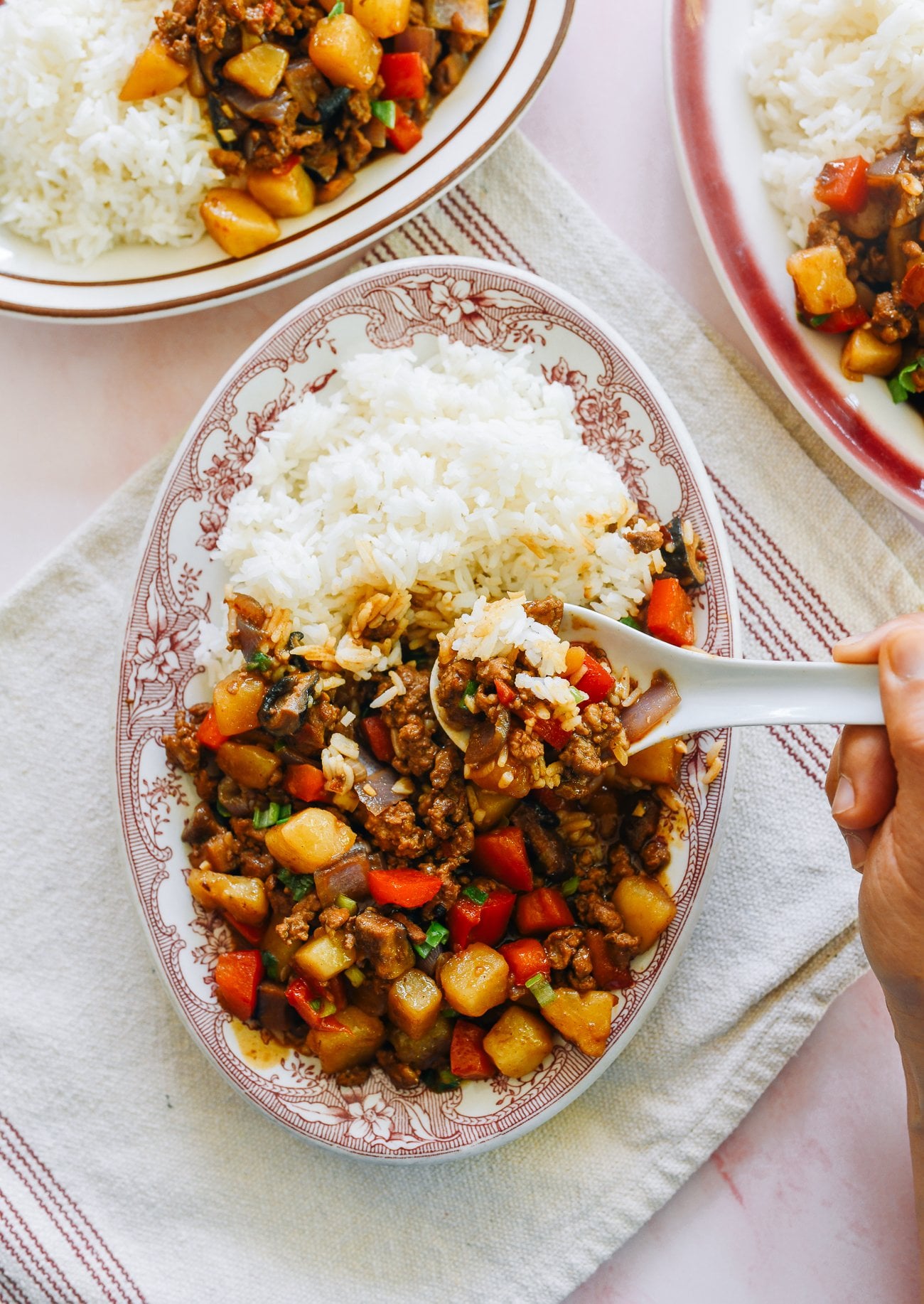 Braised Ground Pork & Potatoes