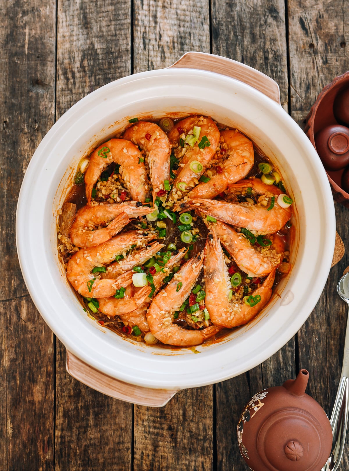 Shrimp Clay Pot with Garlic