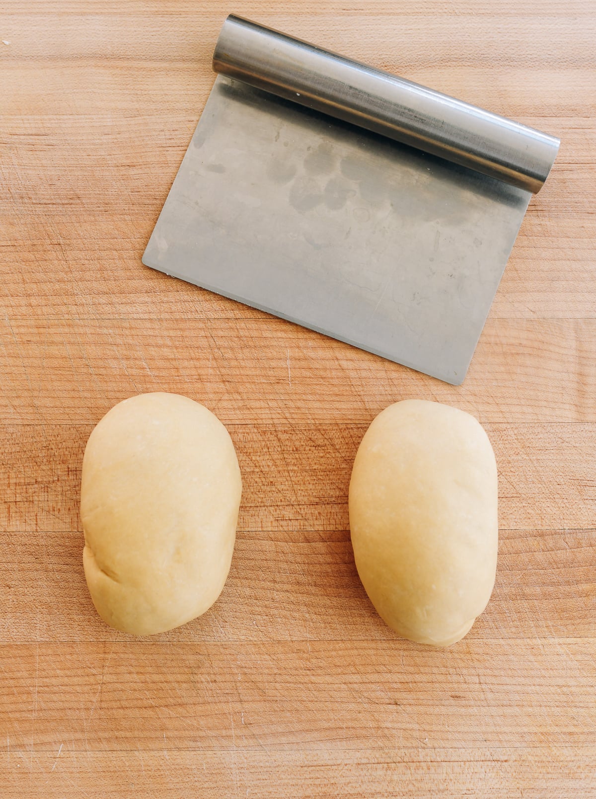 dough divided into pieces