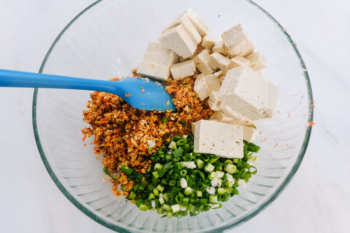vegetarian wonton filling mixture ingredients