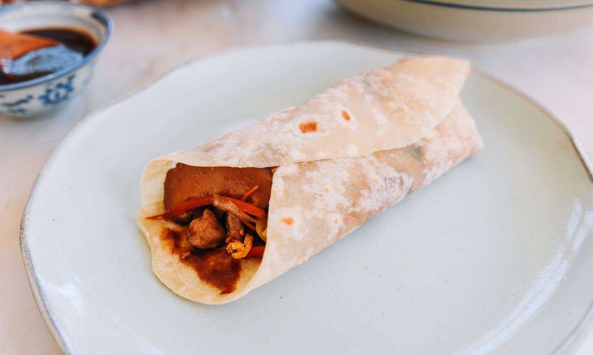 moo shu pork wrap