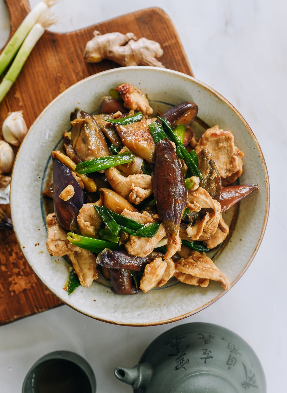 Eggplant Stir-fry with Chicken